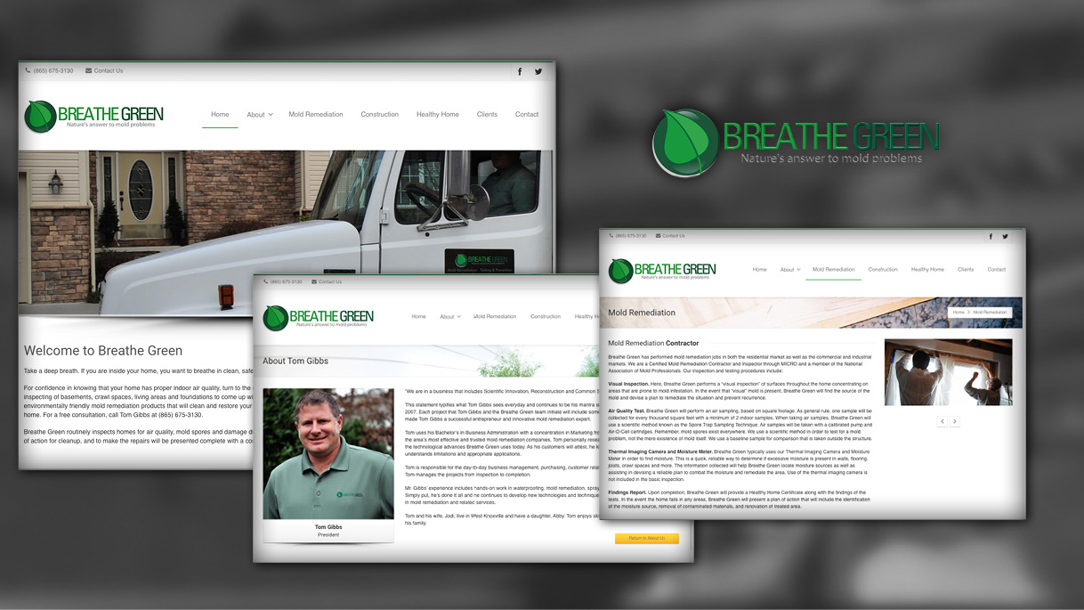 Breathe Green site Colloredo & Associates, Marketing & Advertising